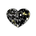Little bit of yellow Rubber Coaster (Heart) 