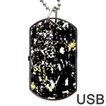 Little bit of yellow Dog Tag USB Flash (One Side)