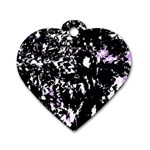 Little bit of purple Dog Tag Heart (One Side)