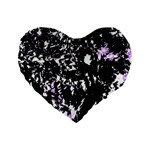 Little bit of purple Standard 16  Premium Flano Heart Shape Cushions