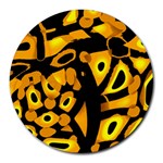 Yellow design Round Mousepads