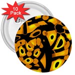 Yellow design 3  Buttons (10 pack) 