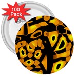 Yellow design 3  Buttons (100 pack) 