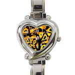 Yellow design Heart Italian Charm Watch