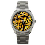 Yellow design Sport Metal Watch