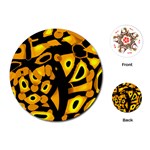 Yellow design Playing Cards (Round) 
