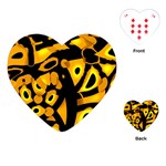 Yellow design Playing Cards (Heart) 