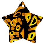 Yellow design Star Ornament (Two Sides) 