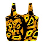 Yellow design Full Print Recycle Bags (L) 