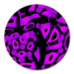 Purple design Round Mousepads