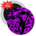 Purple design 3  Magnets (10 pack) 