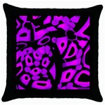 Purple design Throw Pillow Case (Black)
