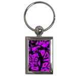 Purple design Key Chains (Rectangle) 