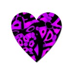 Purple design Heart Magnet