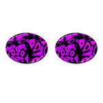 Purple design Cufflinks (Oval)