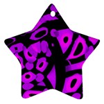 Purple design Star Ornament (Two Sides) 