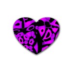Purple design Heart Coaster (4 pack) 