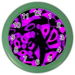 Purple design Color Wall Clocks