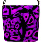 Purple design Flap Messenger Bag (S)