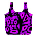 Purple design Full Print Recycle Bags (L) 