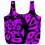 Purple design Full Print Recycle Bags (L) 