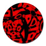 Red design Round Mousepads