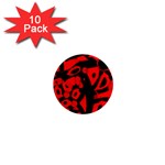 Red design 1  Mini Magnet (10 pack) 