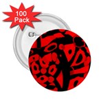 Red design 2.25  Buttons (100 pack) 