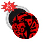 Red design 2.25  Magnets (100 pack) 
