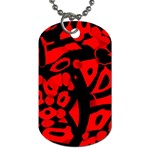 Red design Dog Tag (One Side)