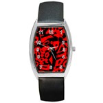 Red design Barrel Style Metal Watch