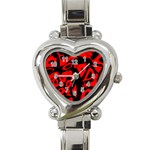 Red design Heart Italian Charm Watch