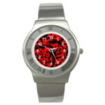 Red design Stainless Steel Watch