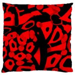 Red design Large Cushion Case (One Side)