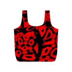 Red design Full Print Recycle Bags (S) 