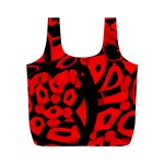 Red design Full Print Recycle Bags (M) 
