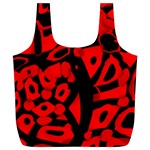 Red design Full Print Recycle Bags (L) 