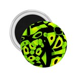 Green neon abstraction 2.25  Magnets