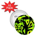 Green neon abstraction 1.75  Buttons (10 pack)