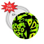Green neon abstraction 2.25  Buttons (100 pack) 