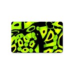 Green neon abstraction Magnet (Name Card)