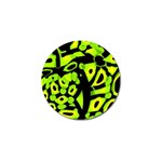Green neon abstraction Golf Ball Marker (4 pack)