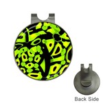 Green neon abstraction Hat Clips with Golf Markers
