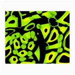 Green neon abstraction Small Glasses Cloth