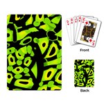 Green neon abstraction Playing Card