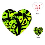 Green neon abstraction Playing Cards (Heart) 