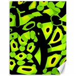 Green neon abstraction Canvas 12  x 16  