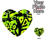 Green neon abstraction Playing Cards 54 (Heart) 