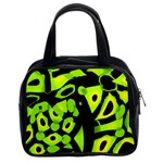 Green neon abstraction Classic Handbags (2 Sides)