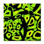 Green neon abstraction Face Towel